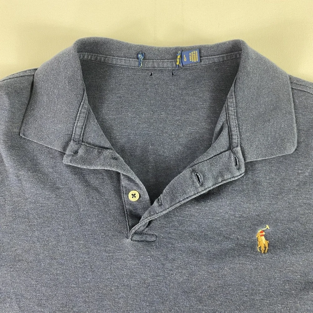 Ralph Lauren Polo Shirt Mens Large Classic Pique‎ Short Sleeve Embroidered Pony